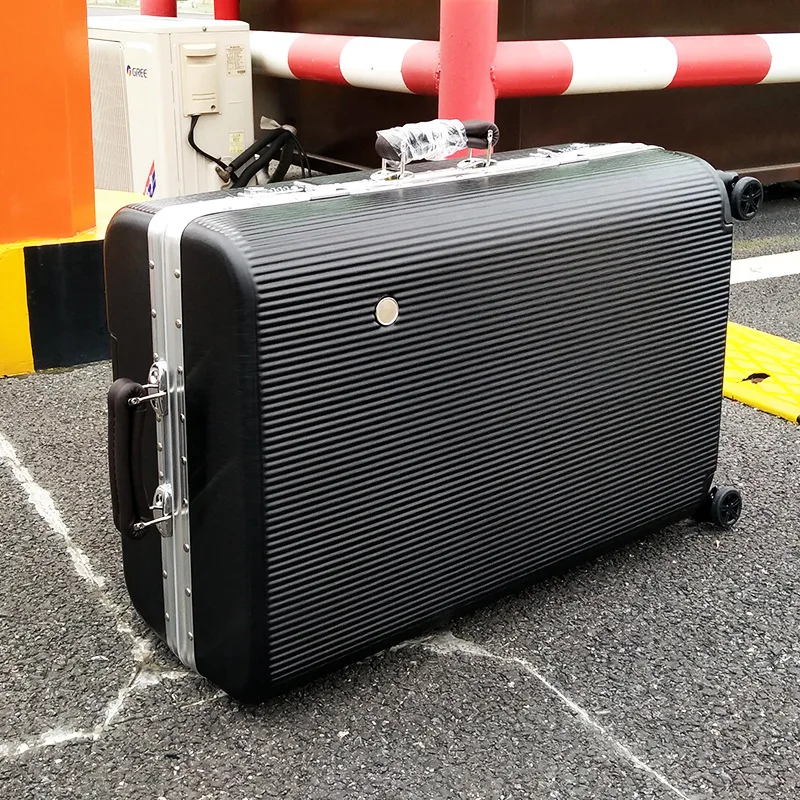 НОВЫЙ Старинные Алюминиевая рама Багажа Универсальный колеса Ручной Клади