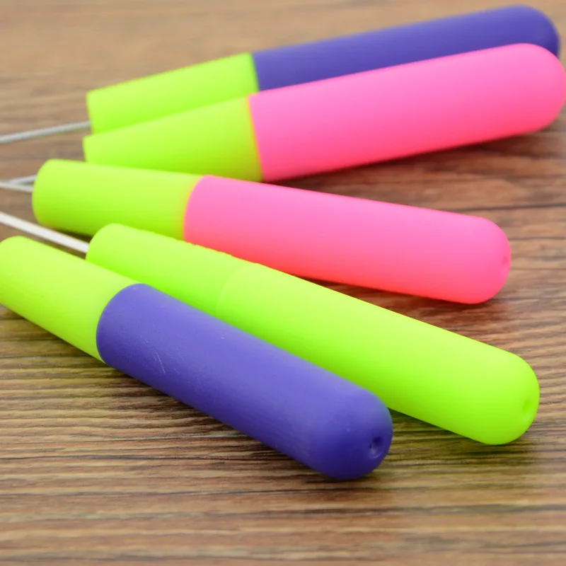 60 шт./лот 15 см пластиковые вязальные крючки для плетения волос и сделай