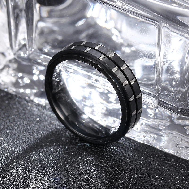 MANGOSKY 6mm Rotated Ring Vintage Light Polish Rings For Men Women 316L Stainless Steel Charms | Украшения и аксессуары
