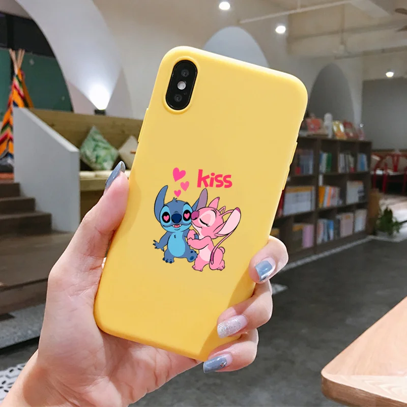 Силиконовый мягкий чехол для телефона Disneys Stitch для Apple IPhone X XR XS MAX 7 8 7 plus 6 6 S Plus 5 5S SE задняя крышка