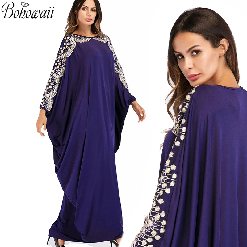 Женское платье с рукавом летучая мышь BOHOWAII Повседневное длинным | Тематическая