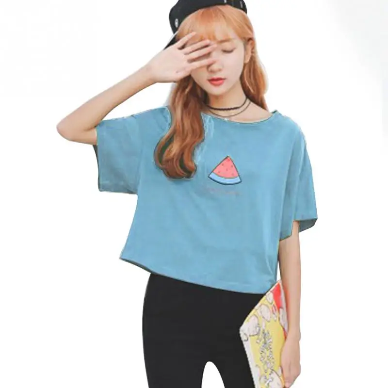 Милые женские арбуз плоды клубники Письмо печати Карамельный цвет свободные