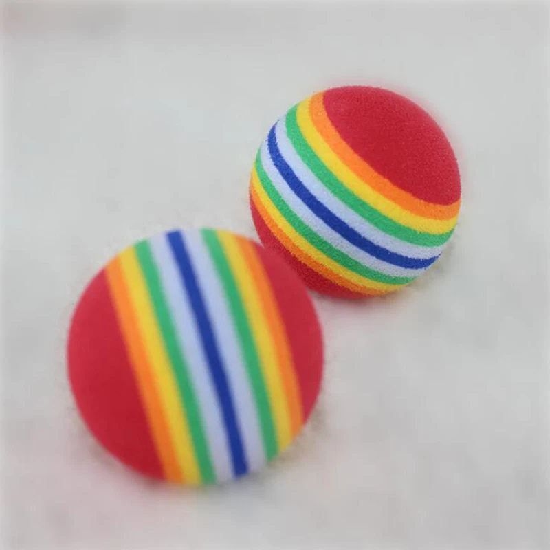 10 шт./лот интерактивная игрушка для кошек Rainbow Прямая поставка жевательный мячик