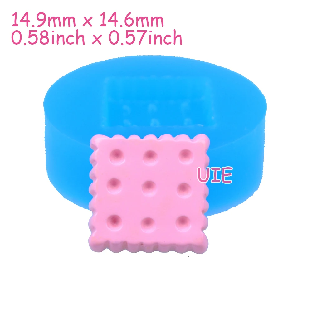 QYL030U 14.9mm Square Cookie Mold - Biscuit Flexible Silicone Chocolate Handmade DIY Resin Cabochon Candy Clay Дом и сад
