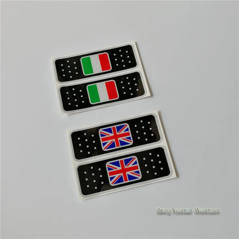 2x лента помощи Италия/Великобритания флаг наклейки дрейф JDM Забавный винил