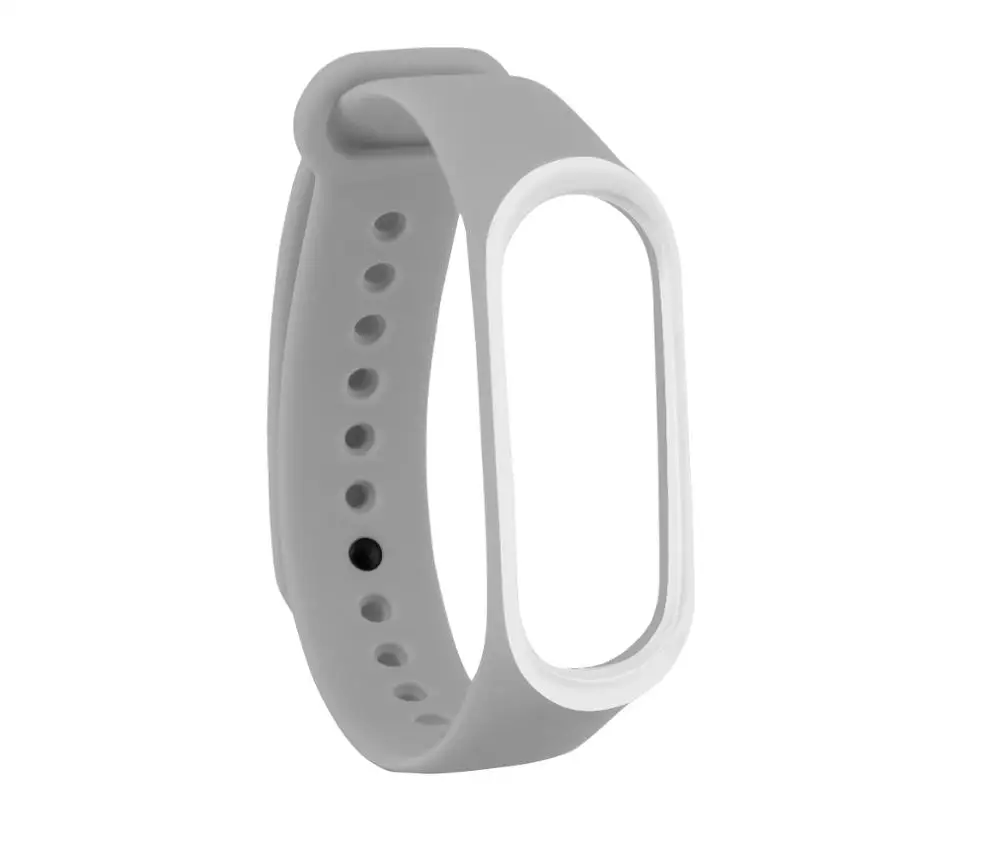 Двойной Цветной силиконовый ремешок AKBNSTED для Xiaomi Miband 3 5 шт. спортивный Сменные