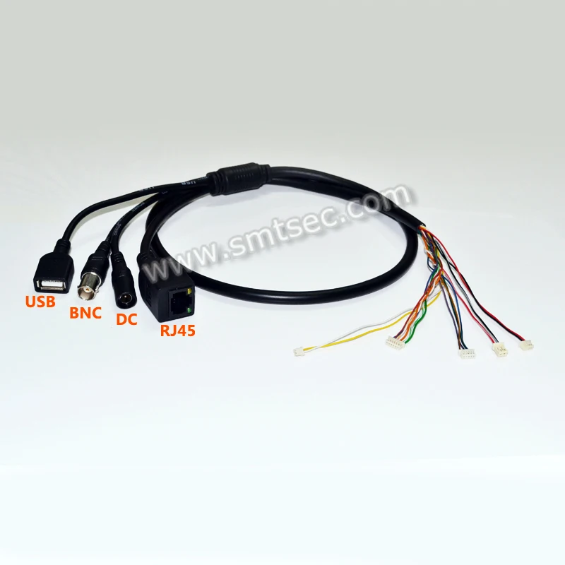 Плата видеонаблюдения SMTSEC Удлинительный кабель концевик RJ45 + BNC DC USB аксессуары