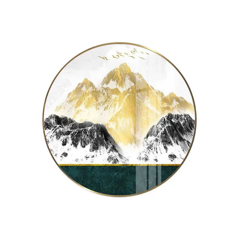 Crystal Mountain peak bird frame living room decorative painting luxury modern Nordic abstract paintings Entrance mural | Дом и сад