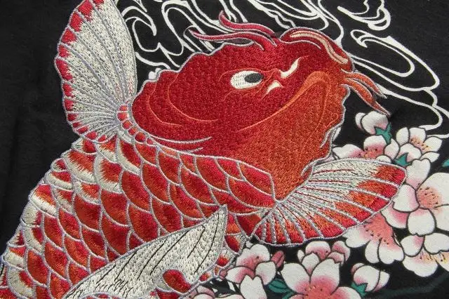 Футболка унисекс в японском стиле Ukiyoe с вышивкой карпа, высокое качество, летняя Этническая футболка, модные футболки
