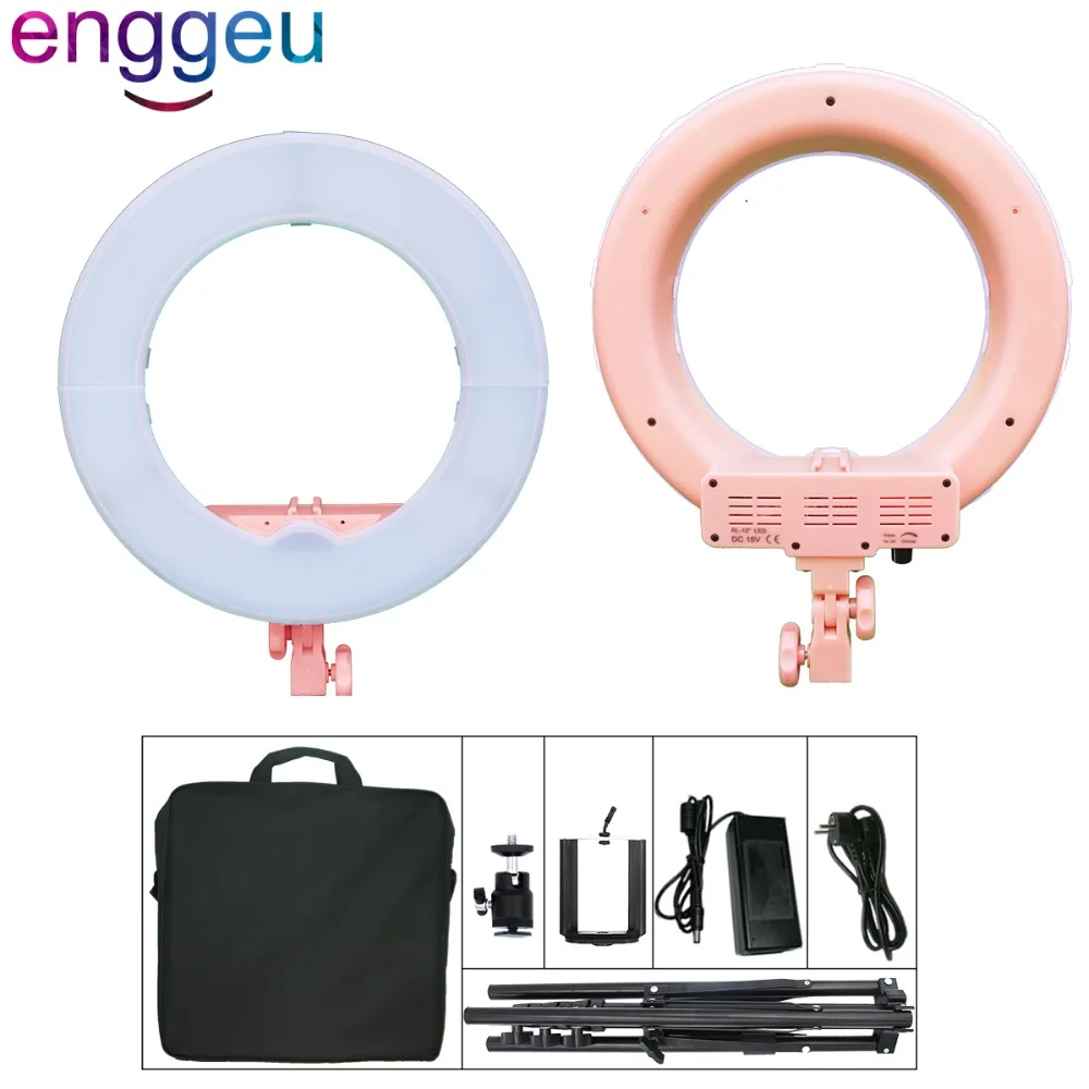 Enggeu 14 &quotфото фотостудия 180 светодиодные кольца 3200 К/5500 К затемнения Камера кольцо