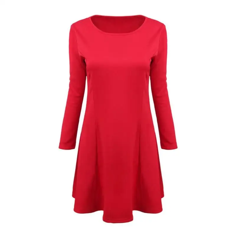 Одноцветное Цвет модные женские туфли Slim Fit Элегантные платья качели одежда с
