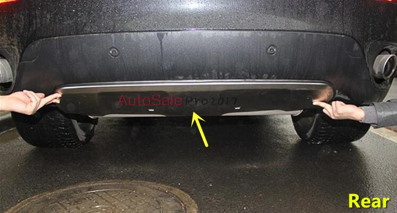 Металлическая нержавеющая сталь Передний + задний бампер противоскользящая