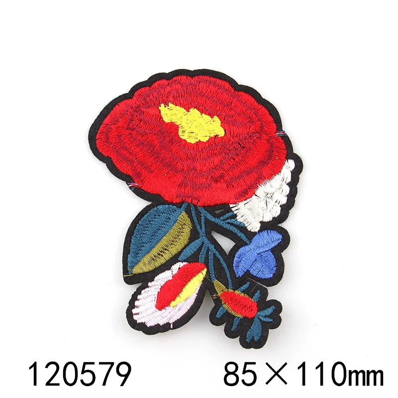 

Cute Rose Flower Snake Floral Collar Sew Patch Applique Badge Embroidered Bust Dress Handmade DIY Craft Ornament Fabric Sticker