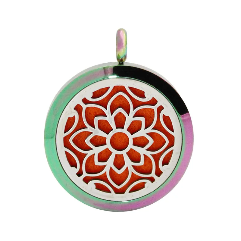 pendant necklace Ubelive цветок ароматерапия эфирное масло диффузор ожерелье нержавеющая сталь магнитный парфюм медальон ювелирные изделия с цепочкой 30 мм - Окраска металла: pendant necklace