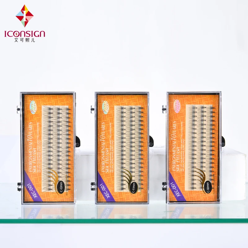 

ICONSIGN 14pcs/set Environmemtal Silk Eyalsh 10D Thick type Eyelash Extension High quality Eyelash extension Makeup Tool