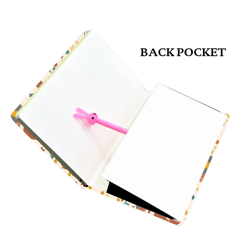 Блокнот А5 в горошек с осенними животными дорожный журнал белкой твердой обложке