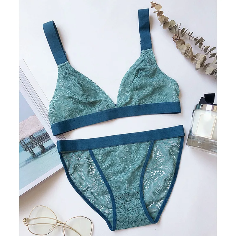 Французский ультратонкий бюстгальтер комплект с глубоким v образным вырезом