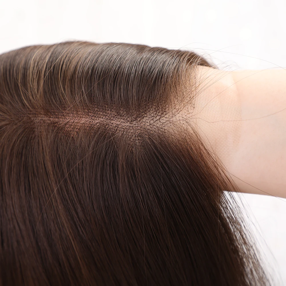 Inhaircube синтетические передние парики шнурка синтетические с Основные 2" коричневый длинные натуральные прямые волосы для афро-американских женщин