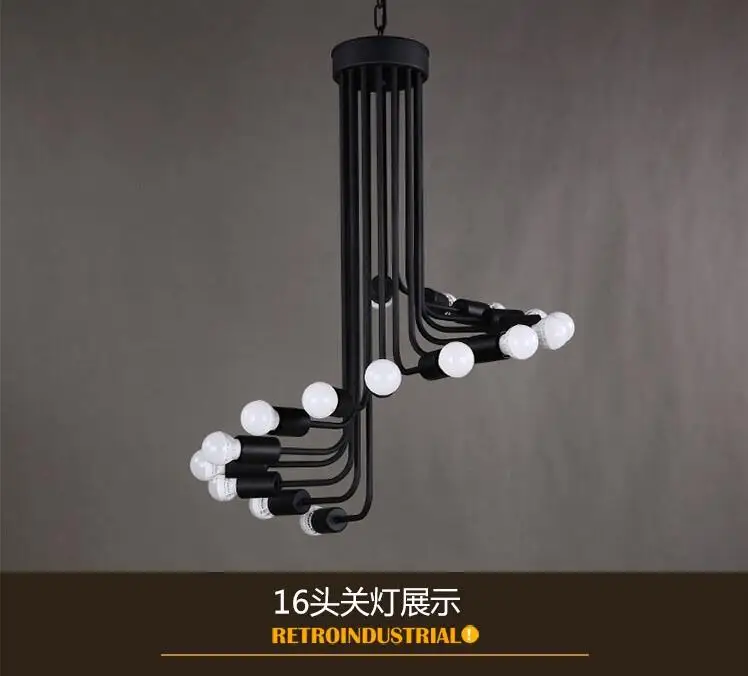Креативные винтажные промышленные подвесные лампы светильники светодиодные для