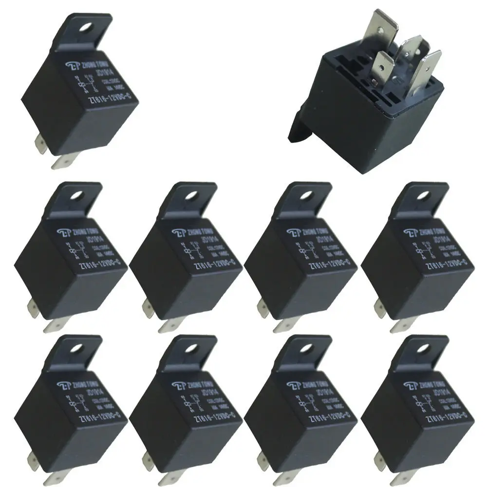 

EE support 10Pcs Truck Auto Car Automotive DC 12V 100A 100 AMP 5 Pin 5P SPDT Relay Relays