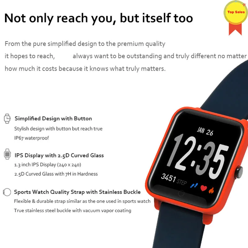 Smart Bracelet IP67 waterproof Watch Alarm Clock Activity Tracker Wristband Heart Rate BPM Monitor Band for IOS iphone Android |