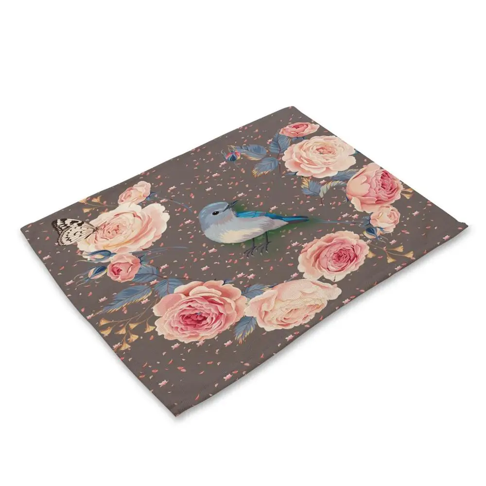 MA010610 Коврик для стола с рисунком птицы из мультфильма, с животным узором, для кухни, салфетка для стола, для украшения свадебной вечеринки, аксессуары для столовой - Цвет: MA010610