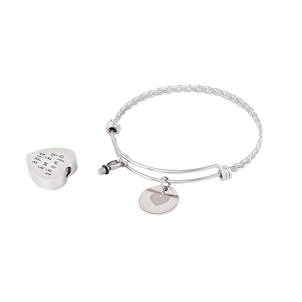 Вещь медальон Always by my side в форме сердца|wire bracelet|cremation braceletwire heart |