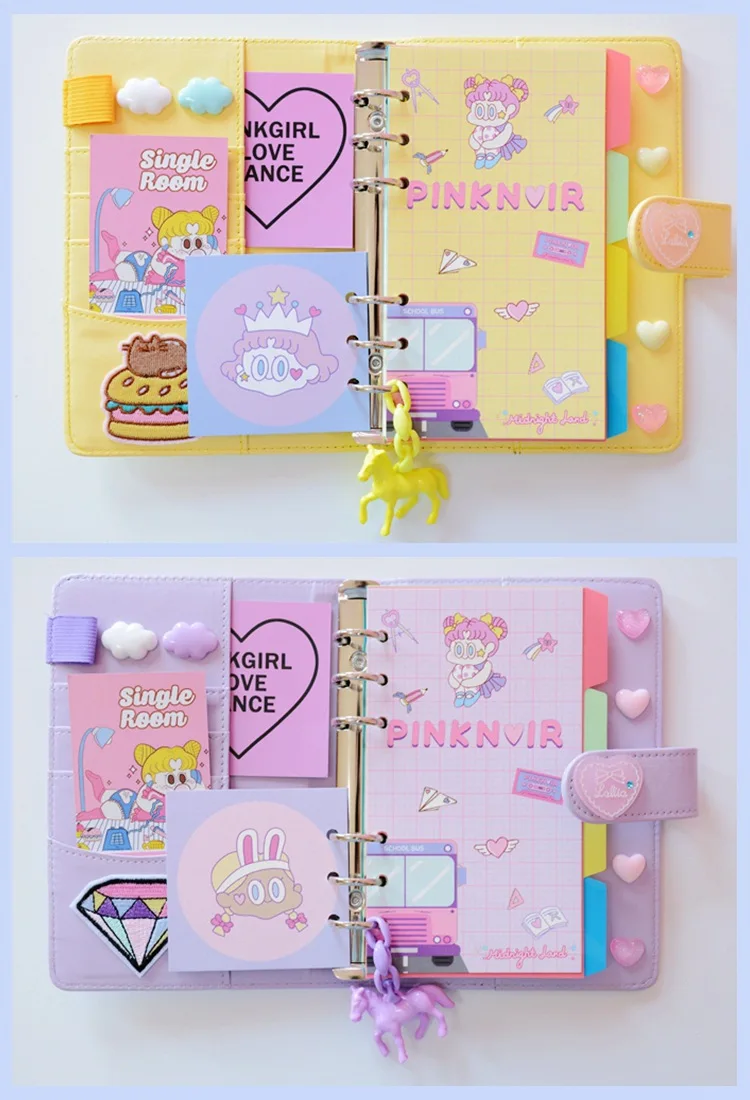 MIRUI Kawaii A6 Тетрадь Макарон Кожа DIY Свободные-листовой Журнал Дневник Спираль времени планировщик список дел органайзер канцелярские подарок