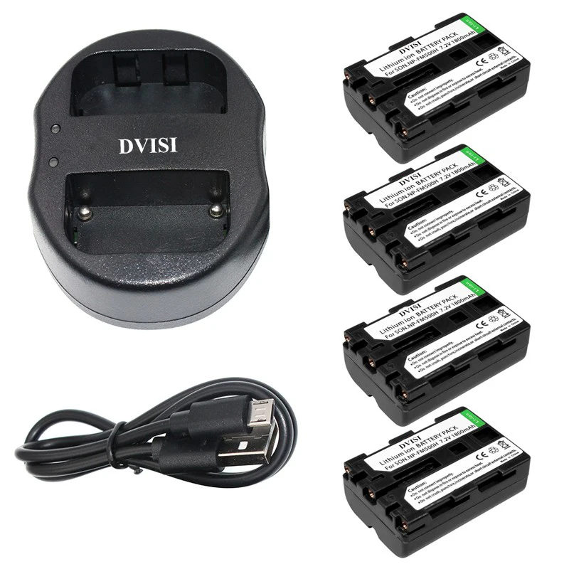 NP FM500H Аккумулятор для камеры + двойное зарядное устройство USB Sony A57 A65 A77 A350 A550 A580 A900