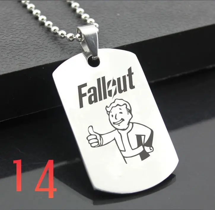 Оранжевый Идеальный JL Fallout западный стиль армейская карточка персонализированные Diy буквы кулон сталь ожерелье персонализированные подарки FSYX01 - Цвет: Оранжевый