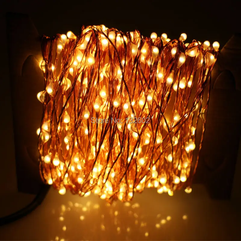 30 м 300 LED наружные рождественские сказочные огни теплый белый медный провод
