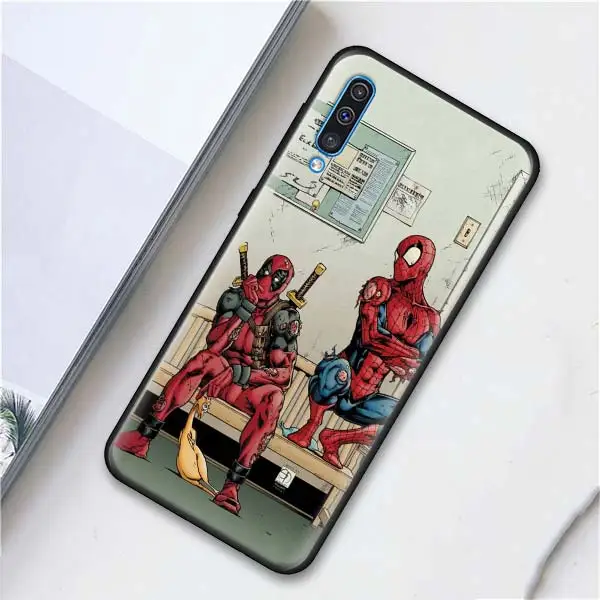 010 Ironman Marvel Мстители Супергерои мягкие чехлы для телефонов samsung Galaxy A6 A7 A8 Plus A9 A10 A20 A30 A40 A50 A70 M30 M20 черный C - Цвет: 010