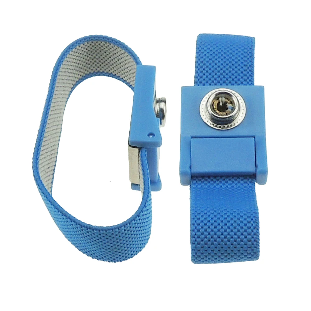 

AIDACOM 200PCS Standard Wrist Strap Bracelet With 1.8meter Ground Wire ESD Antistatic Wristband Earth Grounding Banana Plug