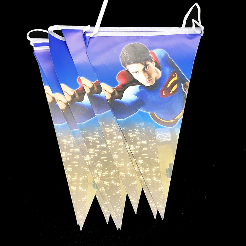 10 шт./лот Супермен вечерние баннеры детский день рождения украшения тема флаги baby