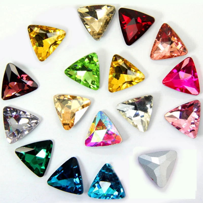 DIY свадебное платье и головной убор ювелирные аксессуары кристалл AB 50 шт Trianglar