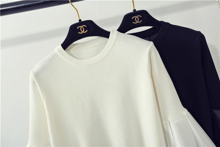 Женский трикотажный джемпер ALPHALMODA универсальный Однотонный свитер с