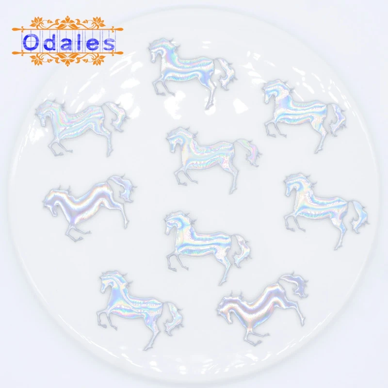 60Pcs/lots 4*3CM Delicate Fly Horse Appliques Cartoon Unicorn Pads Patches for Wall Clothes Stickers DIY Hair Clips Decor H22 | Дом и сад