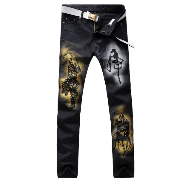 Модные брендовые весенне летние Индивидуальные брюки с ручной росписью тонкие