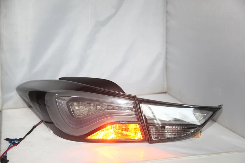 Светодиодный Габаритные задние фонари сборки для hyundai Avante i35 Elantra 2011 2012 2013 год дым черный