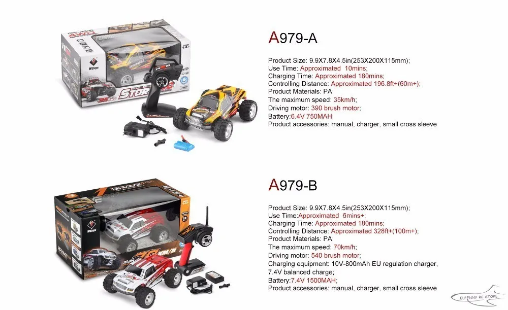 70 км/ч, Новое поступление 1:18 4WD RC автомобиль Wltoys A979-B 2,4G на радиоуправлении высокоскоростной грузовик багги внедорожника VS A959
