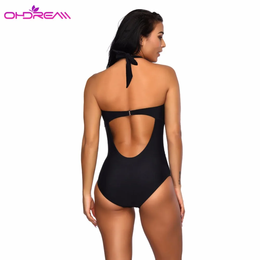 OHDREAM кружевной купальник пуш ап Одноцветный без бретелек или через шею