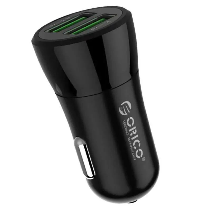 ORICO UPQ-2U 12 Вт мини USB Автомобильное зарядное устройство с двумя usb-портами автомобильное зарядное устройство для iphone 8 Plus samsung s8 usb зарядное устройство для мобильного телефона