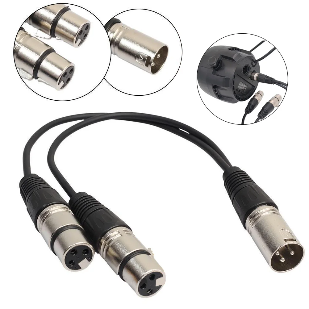 XLR 3-контактный сплиттер y-адаптер папа 2 Женский DMX кабель для микрофона HSJ-19 |