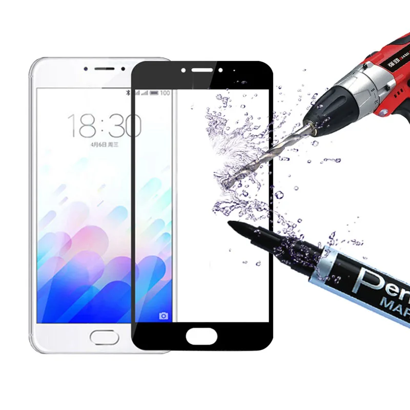 3D закаленное стекло для Meizu M3 Note Полное покрытие экрана Защитная пленка M3Note