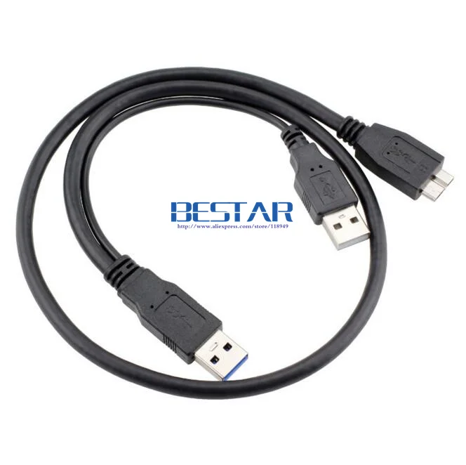 Micro B USB 3 0 внешний жесткий диск Y образный кабель с проводом питания microb 1 м 5 8 2 фута