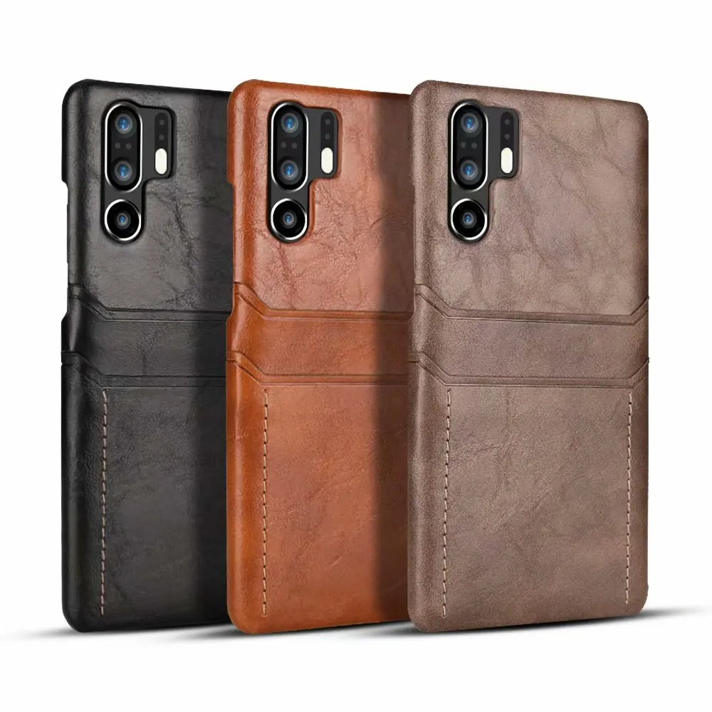 Роскошный кожаный чехол для Huawei P30 Pro с 2 слотами карт матовый накладка P 30Pro P30pro