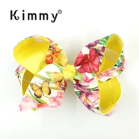 Modern Bloom Yellow Floral Printed Twisted Boutique Hair Accessory