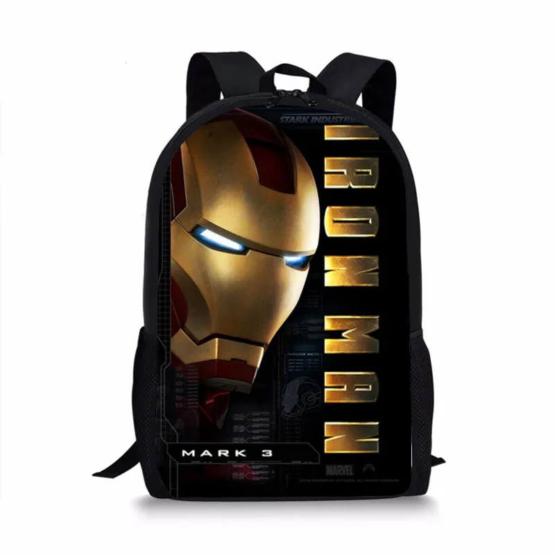Крутой рюкзак с Железным человеком школьная сумка через плечо СУПЕРМЕНА для