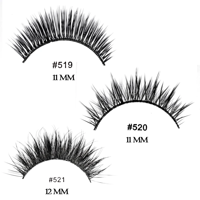 SHILINA False Eyelashes 1 Pair Handmade Soft Natural Long Thick Eye Lashes Extension #513-#523 |