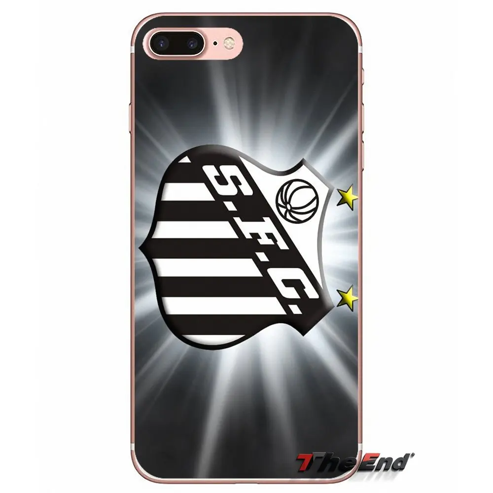 Чехол для телефона с логотипом футбольного клуба Santos FC iPhone X 4 4S 5 5S 5C SE 6 6S 7 8 Plus Samsung
